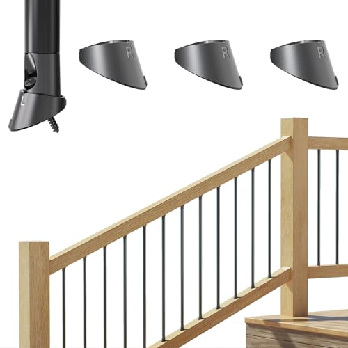 Conectores de balaustre de nailon negro de 3/4 pulgadas para zapatos inclinados de 22