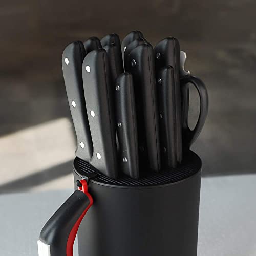 Universal Knife Block Holder, Knife Holder Without Knives,Detachable For Easy Cleaning, Round Knife Holder For Safe, Space Saver Knife Storage,Unique Design Slot To Protect Blades #TOP2