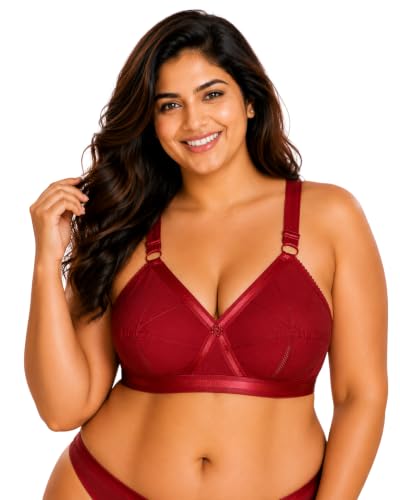 Image of SONA Perfecto Plus Size Cotton Full Coverage Bra for Women Heavy Bust