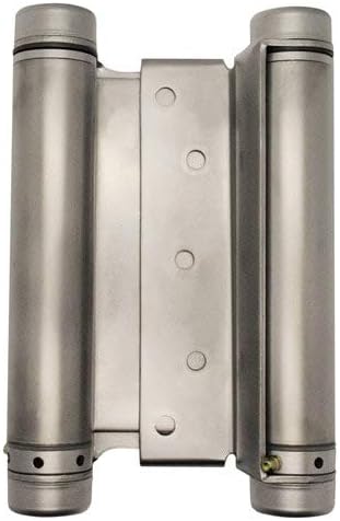 Double Action Spring Saloon Door Hinge | Cafe Doors, Door Hardware for in & Out Doorway Swing, Commercial Grade Double Swing Heavy Duty Door Hinge Variety of Sizes (Satin Chrome, 6 inch)