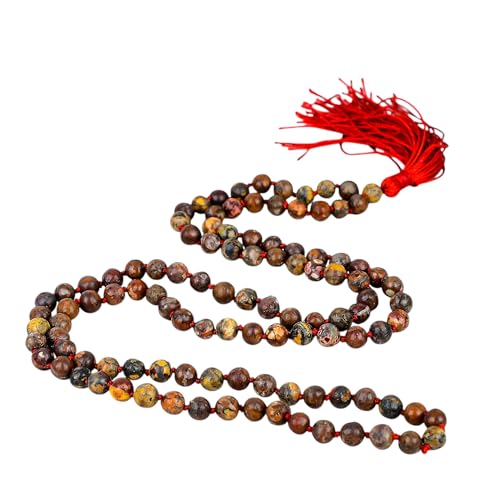 Collier Japa Mala de méditation au quotidien : perles de yoga en jaspe pour rituel de pleine conscience