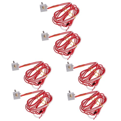 Gatuida 6pcs Printer Extruder Part End Nozzle Kit Hot End Kit for Material Easy Installation