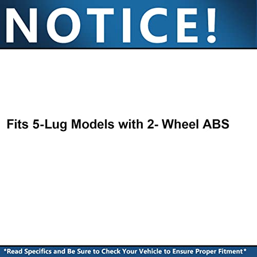 Detroit Axle - 2- Wheel Abs 5-Lug Front Wheel Hub & Bearing Assemblies Replacement For 2002-2008 Dodge Ram 1500 #TOP2