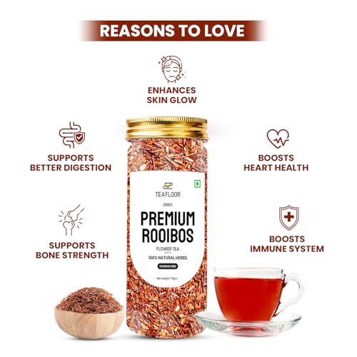 Image of TEAFLOOR Dried Premium Rooibos Tea| Flower Tea | Pure Natural Herbs | Caffeine Free|Net weight : 70g