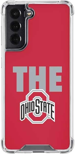 Skinit Clear Phone Case Compatible with Galaxy S22 - Officially Licensed Ohio State University Pattern Design