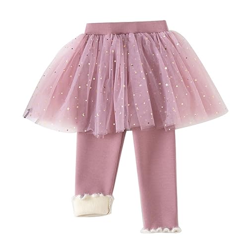 BOBORA Thermo Leggings Mädchen mit Tutu Ruffle Rock Kleinkind Baumwoll Strumpfhosen Herbst Winter Kinder Kleidung 1-9 Jahre