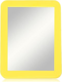 Magnetic Locker Mirror, 5x7 Real Glass Small Mirrors for Locker with Magnetic Backing, for School Locker, Bathroom, Household Refrigerator, Locker Accessory, Workshop Toolbox or Office Cabinet