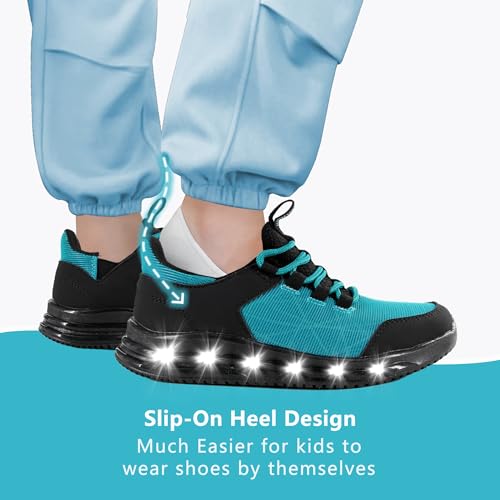 LOUGSIN Boys Girls Light Up Shoes Lightweight Mesh Breathable Adorable GlowDash LED Flashing Running Sneakers for Toddler and Little Kid3