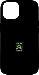 iPhone 14 Recycle, RE Use Renew, Rethink. Eco-friendly Sustainability Case