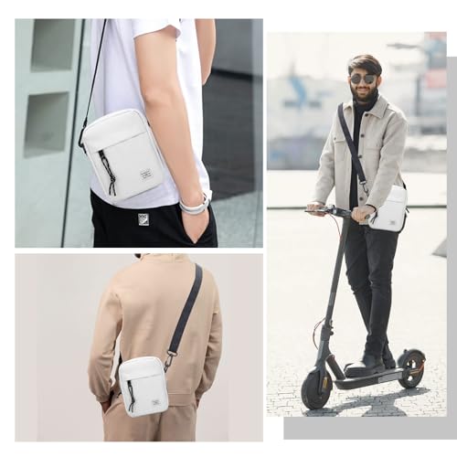 Donboly Sling Brust Crossbody Tasche, wasserdichte Umhängetasche, Crossbody Tasche Rucksack für Männer und Frauen Wandern Outdoor Sport (Weiß)