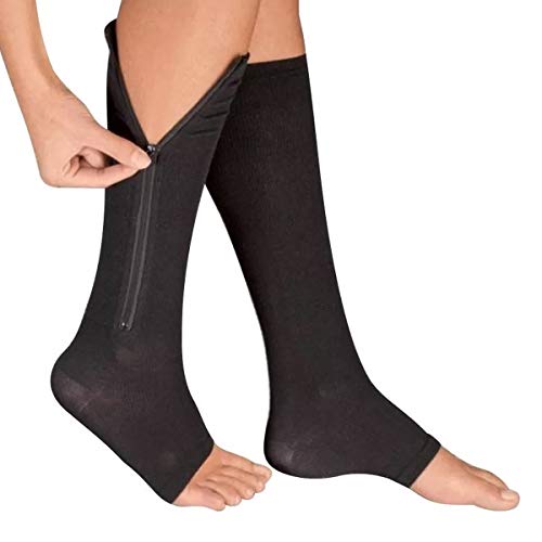 Opiniones y reviews de Medías y calcetines para Mujer que Puedes Comprar On-line. 47 Calcetas Compresión Medias Calcetines De Cierre Como Zip Sox (L/XL Negro)