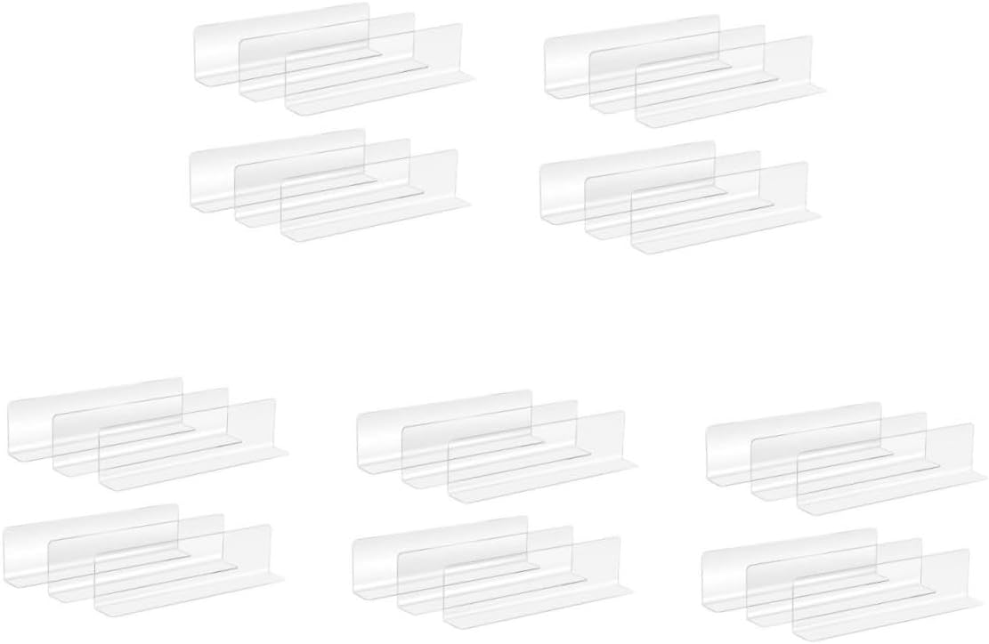 30pcs Shaped Shelf Dividers for Supermarkets Easy Installation Sorting Baffle for Bookshelves Closets and Storage High Organize Your Space Efficiently