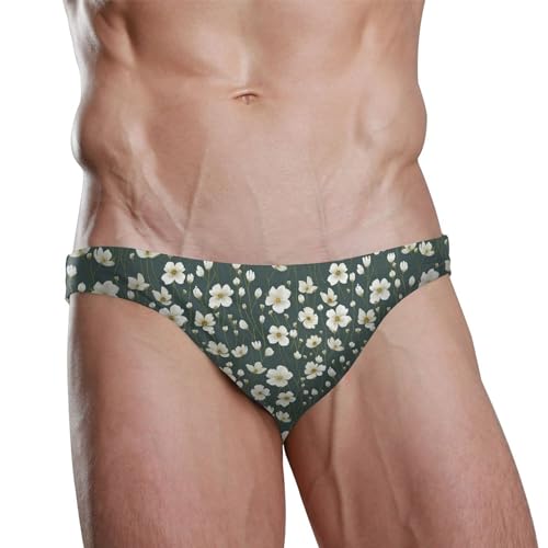 Flowers Swim Briefs for Men Swimsuit Bikini Swimwear S A1115972