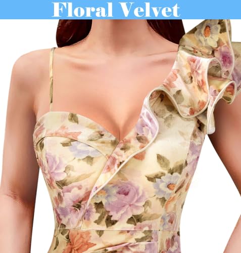 Image of VFSHOW Womens Ruffle One Shoulder Formal Prom Gala Maxi Dress Evening Gown