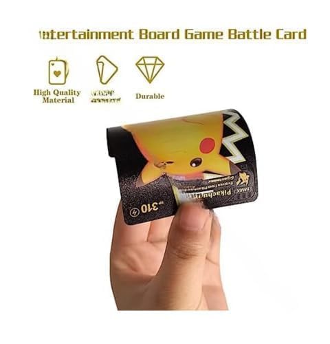 FowWelt Premium Black Foil Pokémon Card Set – 55 Rare Unofficial VMAX GX VSTAR Cards | Shiny Battle Trading Cards for Kids & Collectors | Gift Pack - Black - Image 9 thumbnail
