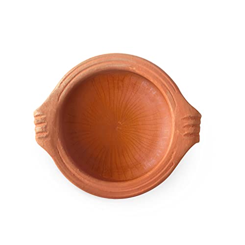 Image of Kichera Unglazed Clay Pottery Mud Pot /Earthen Handi for Cooking & Serving (1 Litre)
