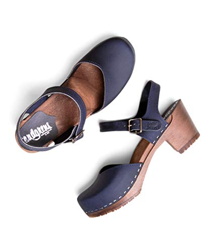 Image of Sandgrens Handmade Swedish Wood Clogs for Women, High Heel Sandal | Victoria