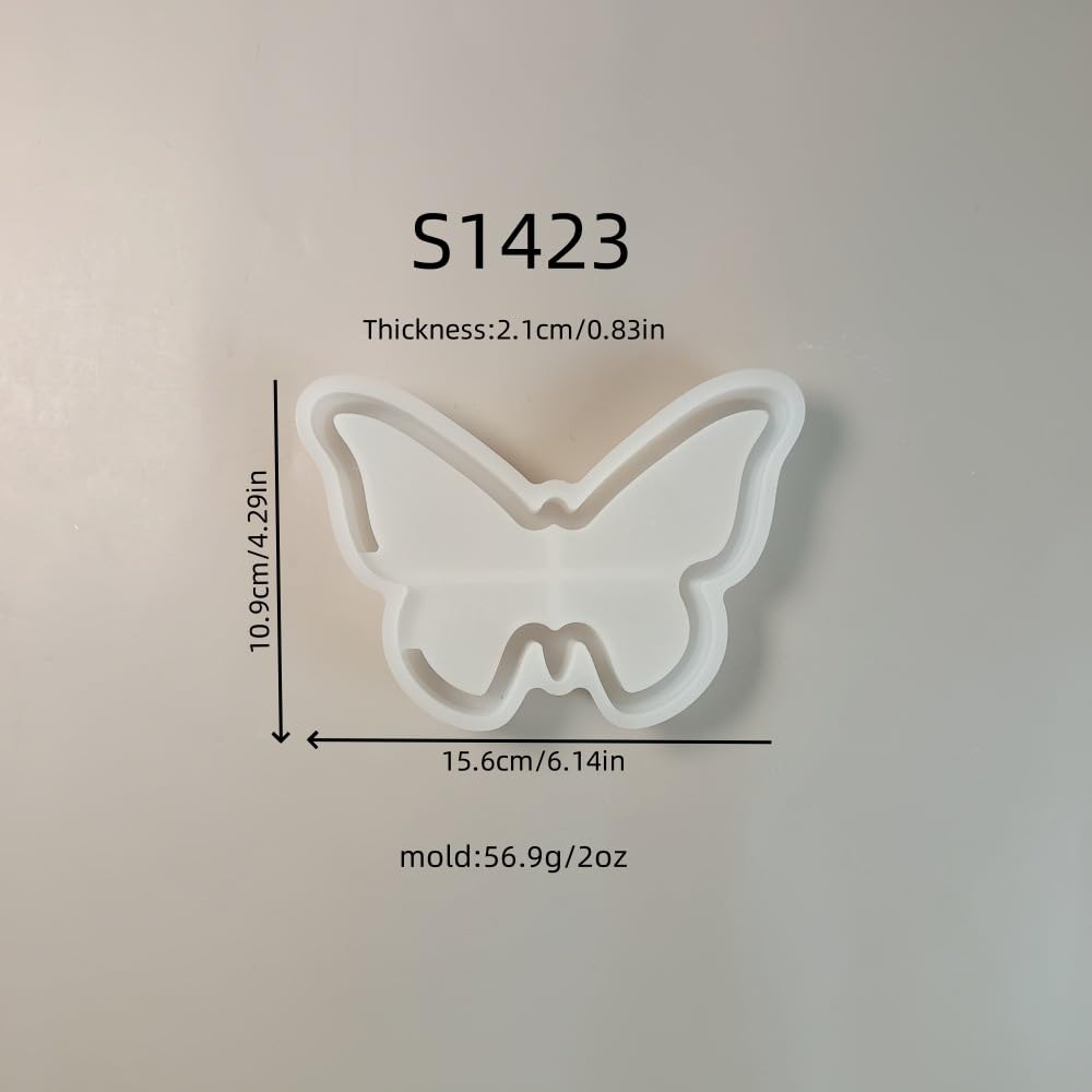 Confezione da 5 stampi in silicone a forma di farfalla e animali, per