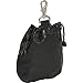 Piel Leather Drawstring Pouch, Black, One Size