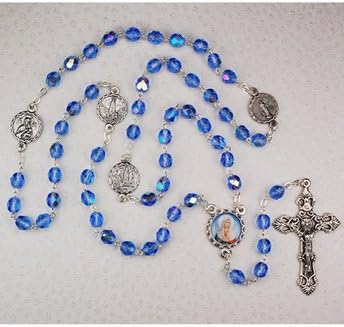 Religious Supply Rosario mariano azul de 0.276 in
