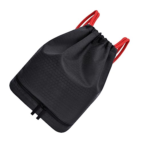 OATIPHO Bolsa De Gimnasio Impermeable Playa Bolsa De Gimnasio Con Cordón Mochila Deportiva Deportes Agua Piscina Nadar Gimnasia Bolsa Con Cordón Seco Bolsa Seca Húmeda Separada Black