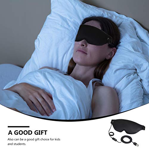 EXCEART Máscara Ocular Aquecida Massageador Ocular Com Calor 3D Contorno Em Forma de Xícara Ocular O