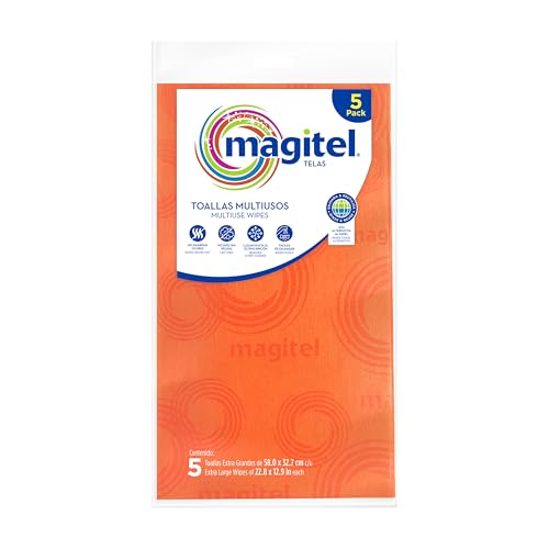 La mejor selección de Accesorios textiles del hogar los preferidos por los clientes. 48 Magitel Telas De Limpieza Multiusos 5 Pack: Telas resistentes, absorbentes y sin pelusa, ideales para tareas húmedas o secas, diferentes colores, 32.7 cm x 58 cm