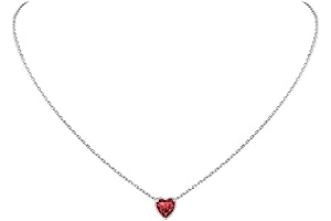 Suplight: Sterling Silver January Birthstone Necklace for Women with Premium Crystals