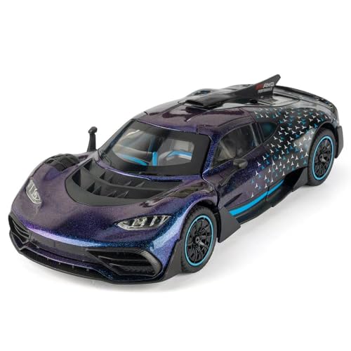 Modelo de Coche de Juguete Deportivo 1:24 Morado miniatura 1