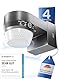 HUBER Motion 100 Infrarot Bewegungsmelder 360° mit 4 Sensoren und Fresnel-Linse - IP65 Bewegungsmelder LED geeignet I inkl. Unterkriechschutz & Bereichsbegrenzung, Wand-/Deckenmontage, anthrazit