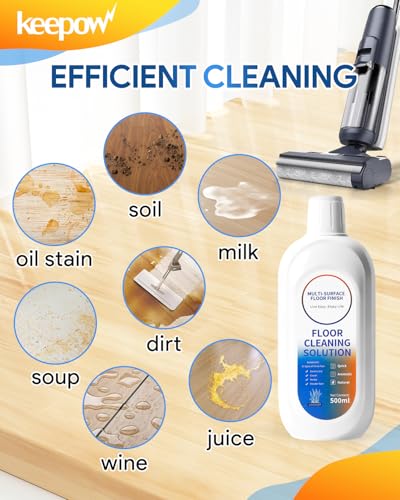 KEEPOW 2 Pack Floor Cleaning Solution for Tineco, Lavender Scent, Deep Cleans Multiple Hard Floors for iFLOOR Series, FLOOR ONE S3 / S5 / S6 / S7 / S9 Artist Series Wet Dry Vacuum (33.8 OZ) — view 4