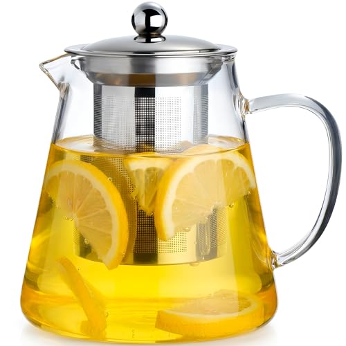 Catálogo para Comprar On-line Teteras de émbolo , listamos los 10 mejores. 43 U Chef 550 ml Tetera de Vidrio de Borosilicato para Estufa con Infusor de Acero Inoxidable Extraíble, Hervidor de Té Transparente Resistente al Calor Ideal para Té