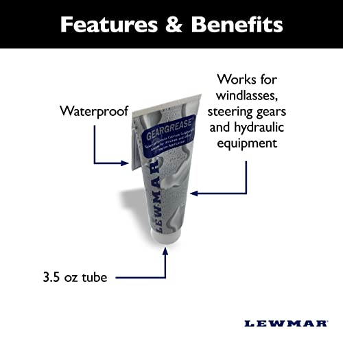 Lewmar Winch Grease, 3.5 Oz Tube – Winch Maintenance Grease With Solid Activation And Load-Carrying Features — For Winches, Windlasses, Steering Gears, Trailer Wheel Bearings, Hydraulic Equipment #TOP1