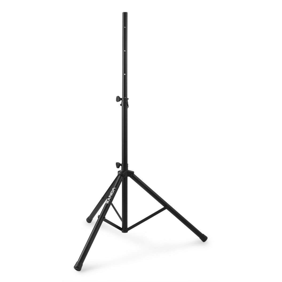 Vonyx Height Adjustable Speaker Stand – Sturdy, Foldable & Portable Tripod Design for PA Speakers – Max Load 30kg – Suitable for DJ, Home Audio, Live Sound, & Studio Use – Black, Adjustable Height