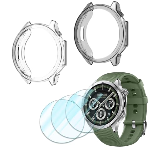 FCMEDZI OnePlus Watch 3 Screen Protector & Case 5-Pack