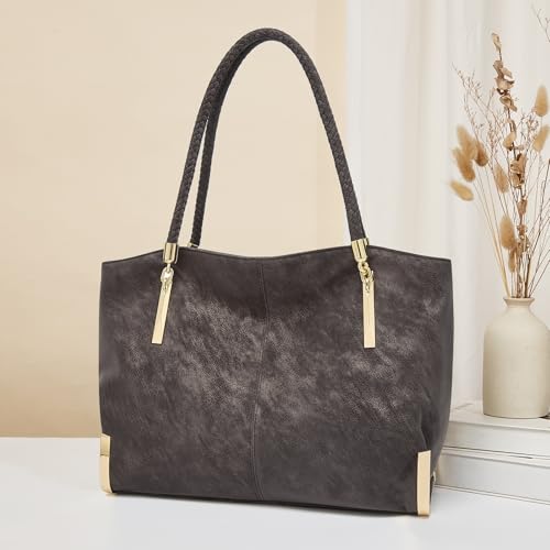 Image of FOXLOVER Large Capacity Tote Handbags for Women, Women's Top-handle Bags Fashion Shoulder Bags Purses Minimalist design