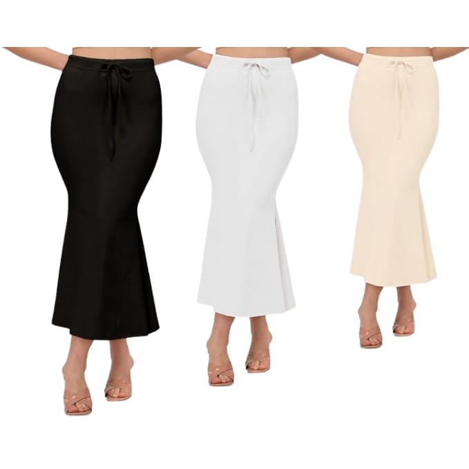 Image of Saree Shapewear Petticoat for Women | Fish Cut Mermaid Slim Fit Saree Shaper | Tummy Control Stretchable Underskirt| Body Shaper Petticoat for Saree, Lehenga, Gown & Bridal Wear