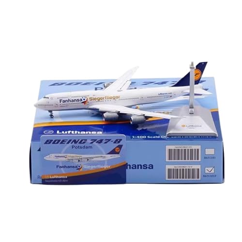 Réplica de avión de colección Lufthansa B747-8 acabado miniatura escala 1/400 de alta fidelidad