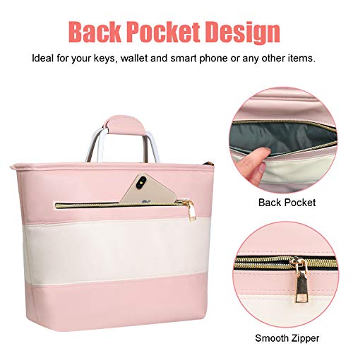 Lunch Bag, Wosweet Leakproof Insulated Lunch Box Cooler Bag For Women, Lunch Container Tote Bag With Zapper & Pocket, Pink #TOP4