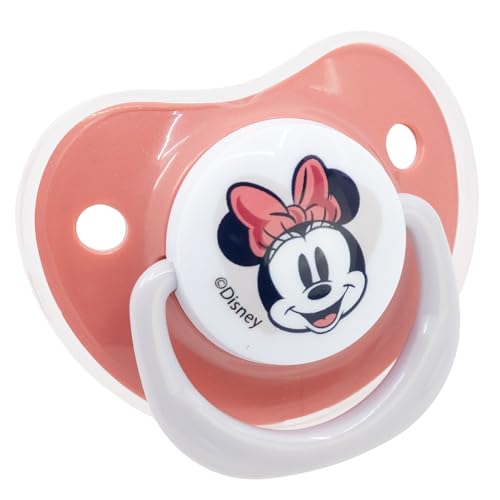 Imagen de SET 2 CHUPETES TETINA ANATOMICA SILICONA 0 A 6 M CON FUNDA MINNIE MOUSE HEART FULL