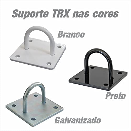 Suporte TRX Quadrado Para Pilates Circense Argolas Boxe - Kit Com 2 + Brinde (Branco)
