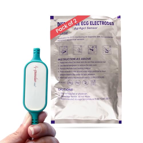Image of Sunfox Spandan Neo ECG Device (with 2 Electrode Packs) | Portable Heart Rate & AFib Monitor | 12 Lead ECG with 3 Leads | Instant 10s Reports | Mini ECG Machine for Home Use
