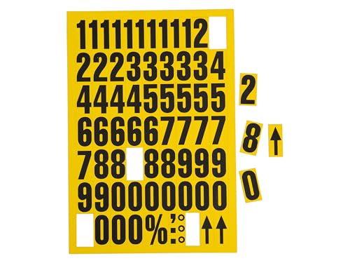 Magnetic Letter and Number Sets, 43mm Tall A-Z and 0-9 Magnetic Letters and Numbers for Labeling (Yellow, Black Text, Numbers)