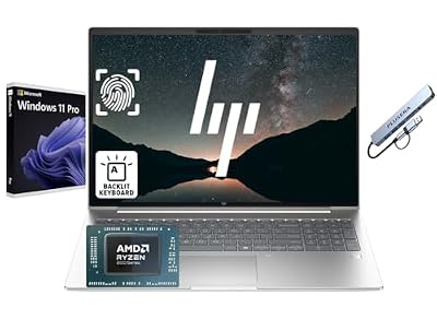 HP ProBook 4 G1a 16" FHD+ IPS Business AI Laptop, AMD Ryzen 5 230 Processor, Windows 11 Pro, 16GB DDR5 RAM, 1TB Storage (512GB SSD+512GB Docking Set), Backlit KB, FP Reader, RJ-45, Pike Silver