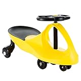 Wiggle Car - Ride on Toy for Ages 3 and Up - Toddler Ride on Toys with No Batteries, Gears or Pedals Just Twist, Wiggle, and Go by Lil’ Rider (Yellow)