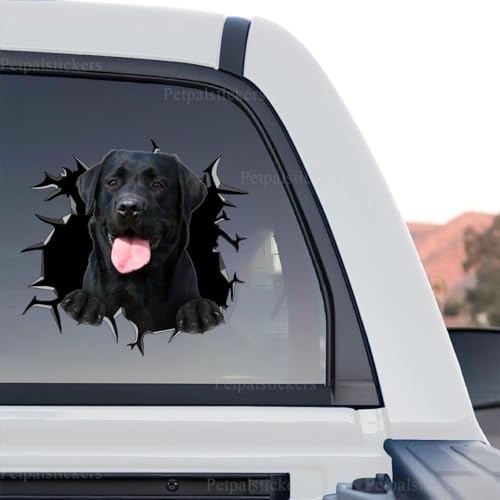Image of Cute Dog Stickers for Car Window Decals Waterproof Funny Sticker (Labrador Car Decal)