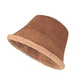 Wintermütze Unisex Fischerhut Künstlich Wildleder Eimerhut Damen Mädchen Damenmütze Modisch Winddicht Mütze Plüsch Beidseitig Winterhut Verdickt Kuschelig Eimerhut Baumwolle Outdoor Wollmütze Winter
