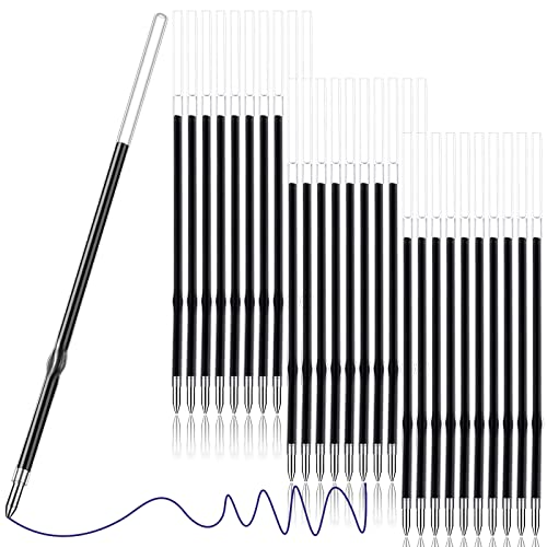 WUIOWPPIC Ricarica per penna a sfera, confezione da 30, inchiostro nero, 0,7 mm, ufficio, scuola, casa