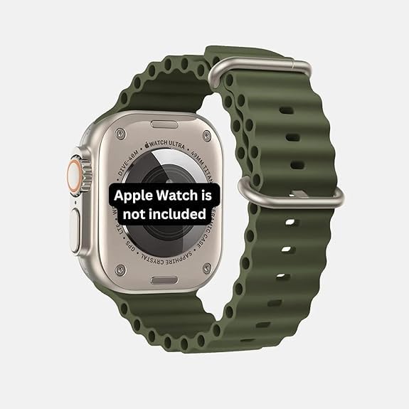 Image of Ocean Band Strap Compatible Apple Watch Strap 42mm 44mm 45mm 49mm Ultra, Soft Silicone Replacement Sport Band for iWatch Series 8 /7 /6 /5 /4 /3 /2 /1 SE Adjustable Breathable Wrist Strap