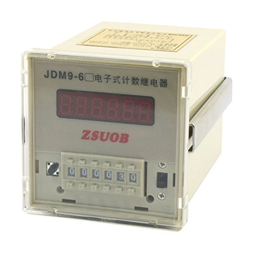 Relé de contador digital JDM9-6 AC 220V de 1-999999 pasos programable para automatización industrial